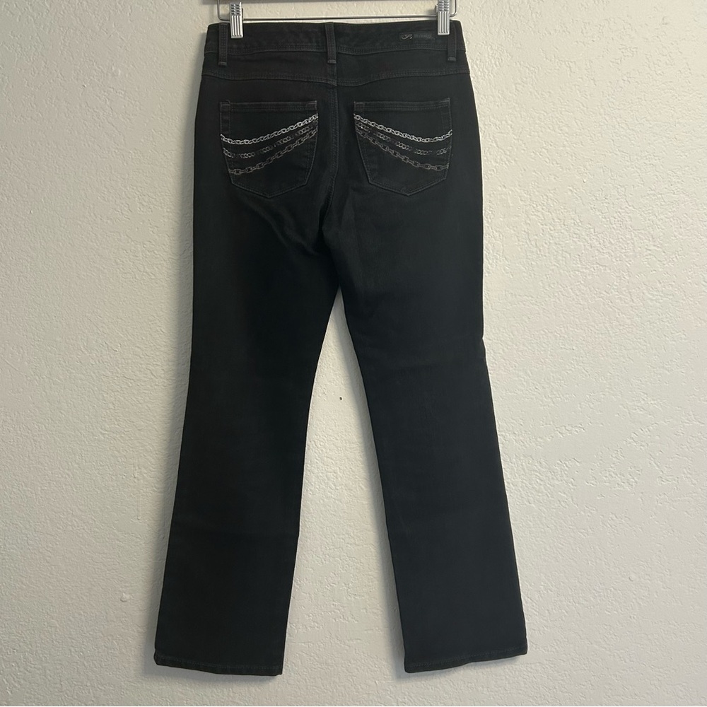 Style & Co Petite Bootcut Jeans Size 4P Black Stretch Denim Chain Stitch Pocket - Picture 5 of 6